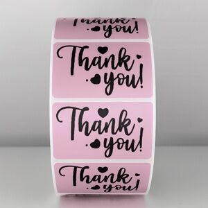 Thank You Stickers Purple Heart | Small Business Packaging Labels Cute